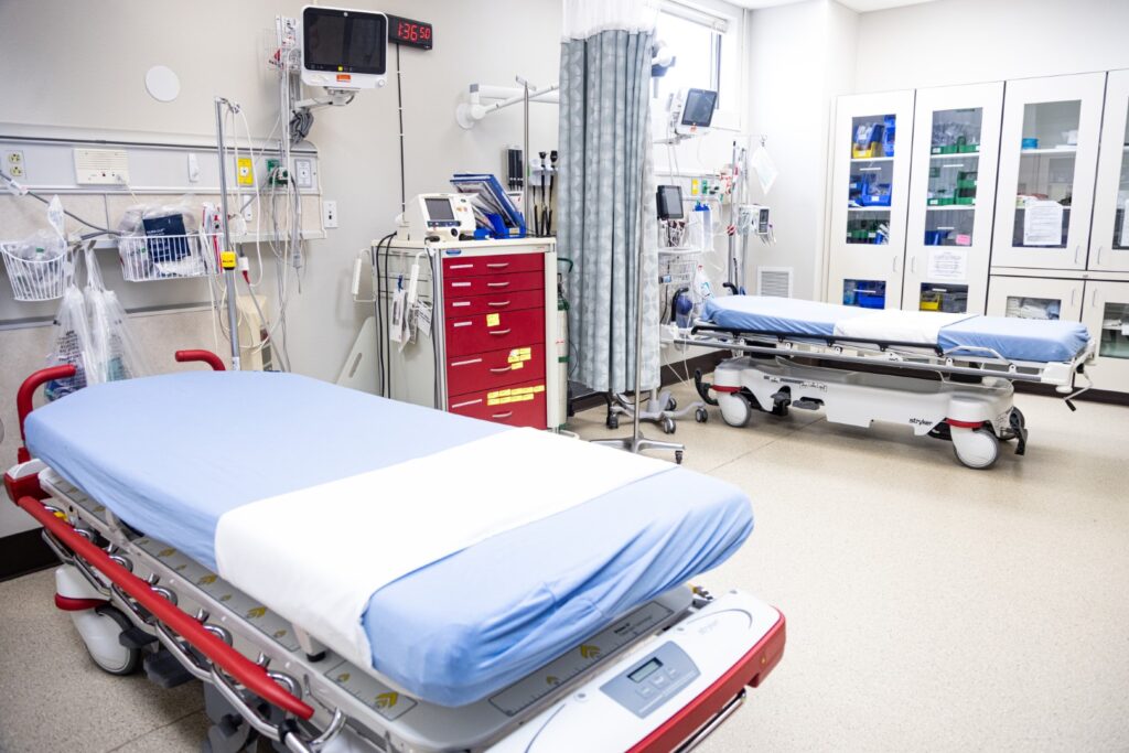 Prepared patient care room