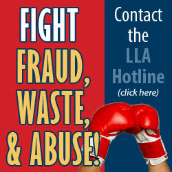 Fight fraud, waste, and abuse. Contact the LLA Hotline.